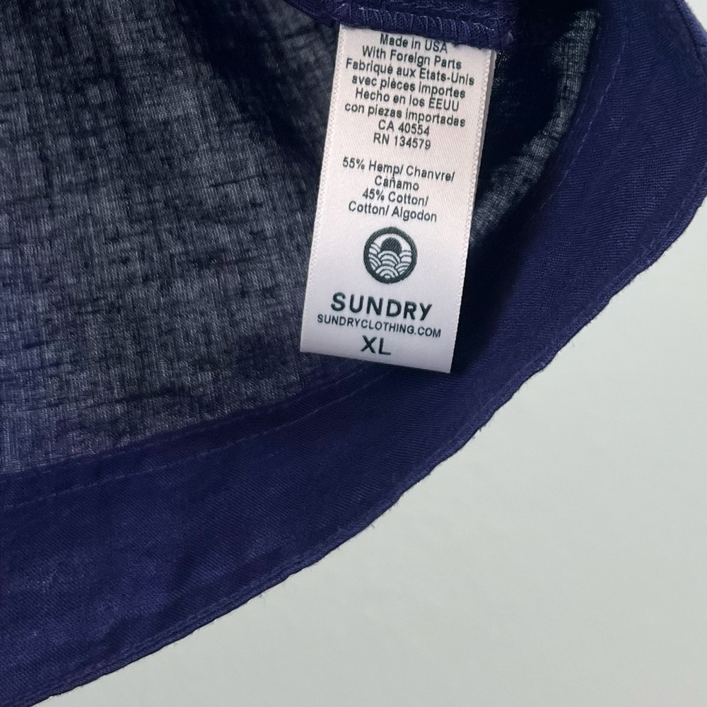 NWT Sundry Shell Tank Split Button Back Hemp Cott… - image 5